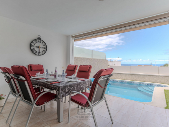 Perfect Family Home for Sale in Madroñal, Costa Adeje, Tenerife Discover this spacious family home in Madroñal, Costa Adeje, offering stunning sea views, a private pool, and low running costs perfect for modern living.